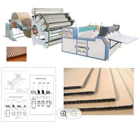 판지 Plc 물결 모양 상자 제조 자동적인 식물 단 하나 얼굴 1600mm