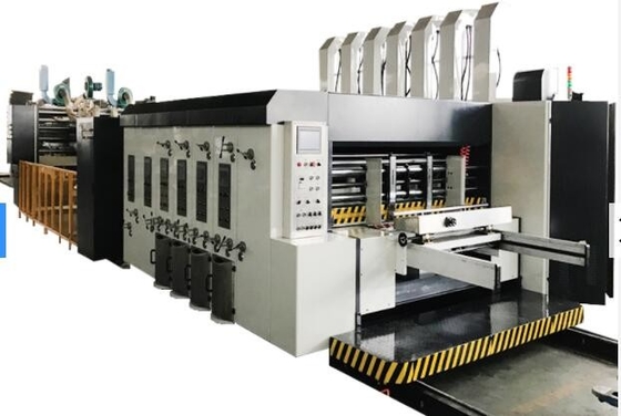 물결 모양 상자 2개의 색깔 2mm Flexo 인쇄 기계 Slotter는 절단기 완전히 자동적인 접착제 선 죽습니다